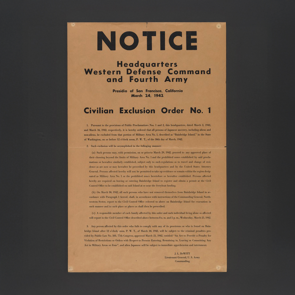 Civilian Exclusion Order No.1