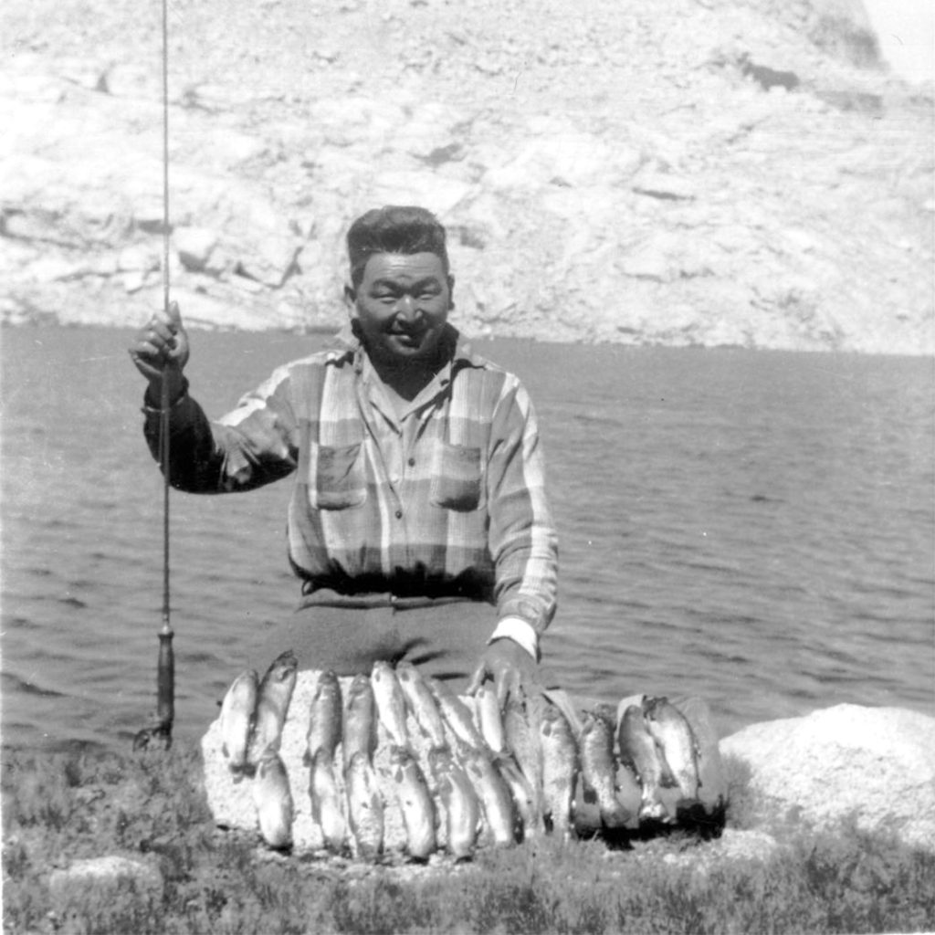 Tadao Kobata at the Williamson Basin, photo courtesy of Danny Hashimoto