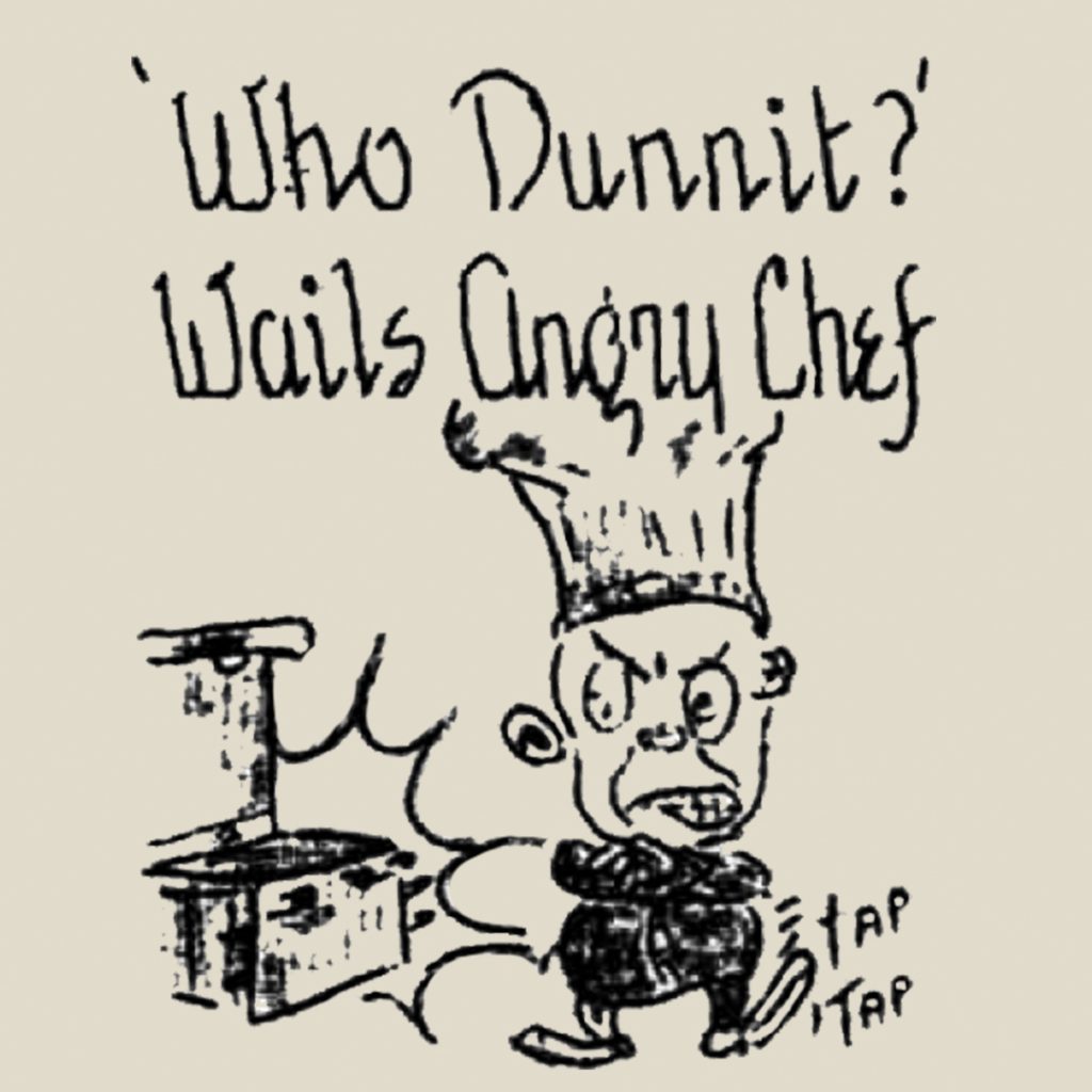 An illustration of a chef. We can see how the editors were trying to cheer people up.
