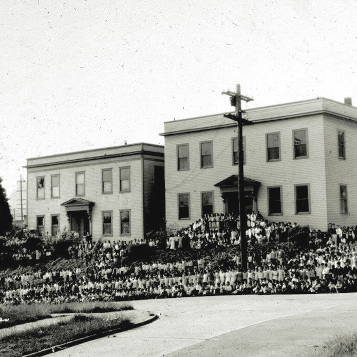 Once home to over 300 students before the war, the Seattle Japanese Language School became a shelter for Japanese Americans returning from incarceration camps.