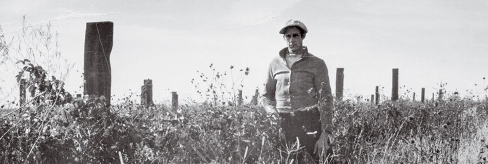 Bob Fletcher on the 40 acre Nitta Farm he operated throughout the war