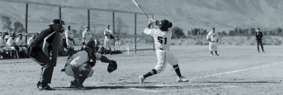 A game hosted by Manzanar Baseball Project, October 26, 2024. Photo by Ricardo Nagaoka