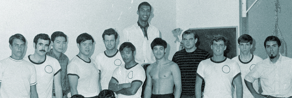 Bruce Lee and his diverse class at LA Chinatown School on 628 College St.