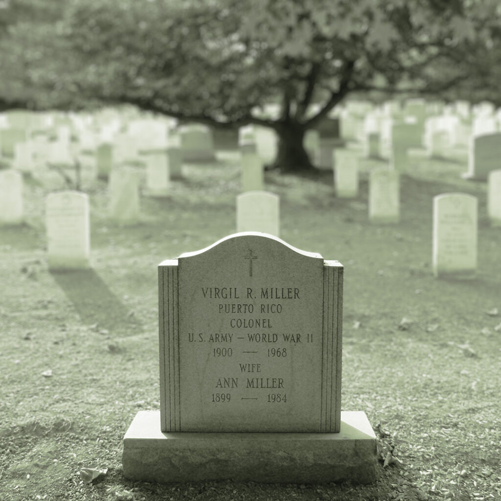 Colonel Virgil R. Miller’s headstone at Arlington National Cemetery