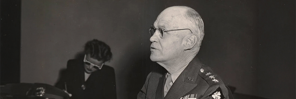 General DeWitt testifying before a subcommittee of the House Naval Affairs Committee