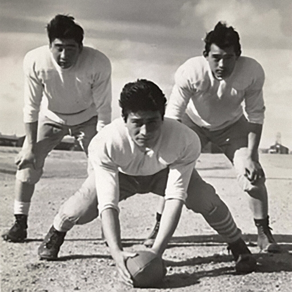 Babe Nomura, Horse Yoshinaga, and Keiichi Ikeda at Heart Mountain, 1943
