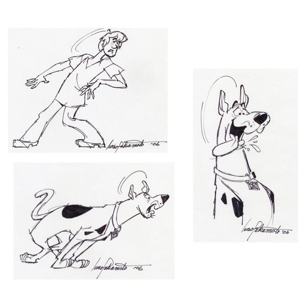 3 sketches by Iwao Takamoto, 2006, credit The Takamoto Foundation