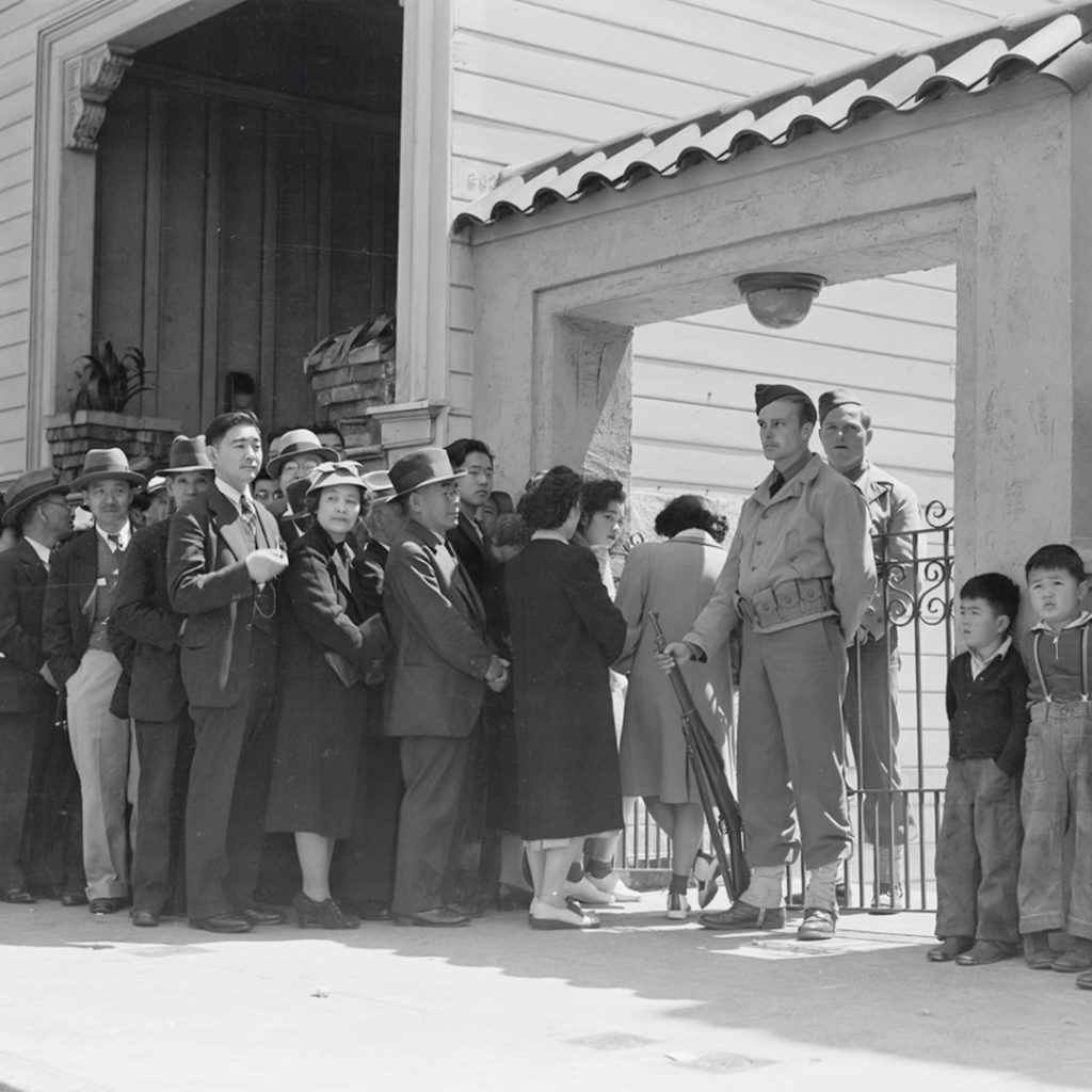 San Francisco’s Japantown, shortly after Executive Order 9066 was signed, April 1942, photo by Dorothea Lange