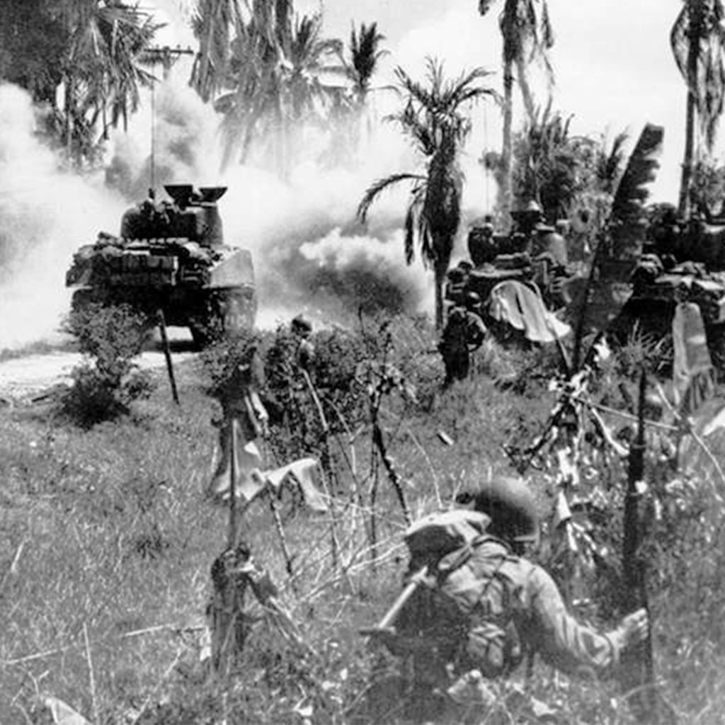 During the liberation of the Philippines, 1945