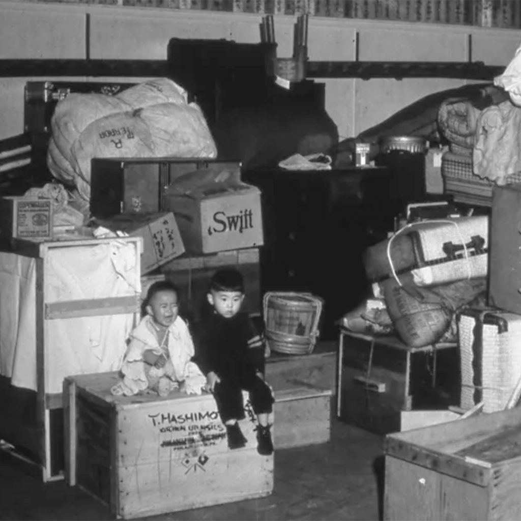 Two children at Terminal Island