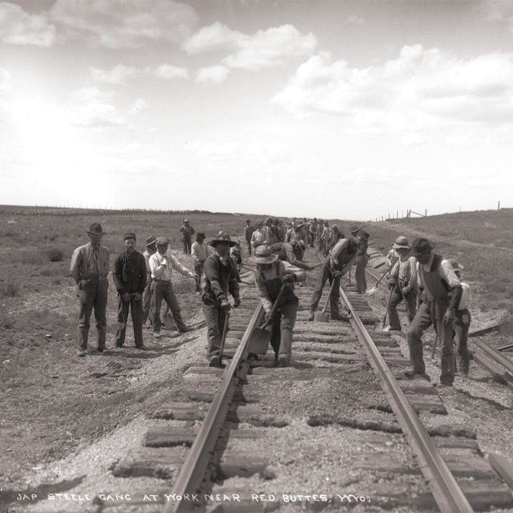 Japanese railroad workers began arriving in Wyoming at least as early as 1892, Wyoming State Archives