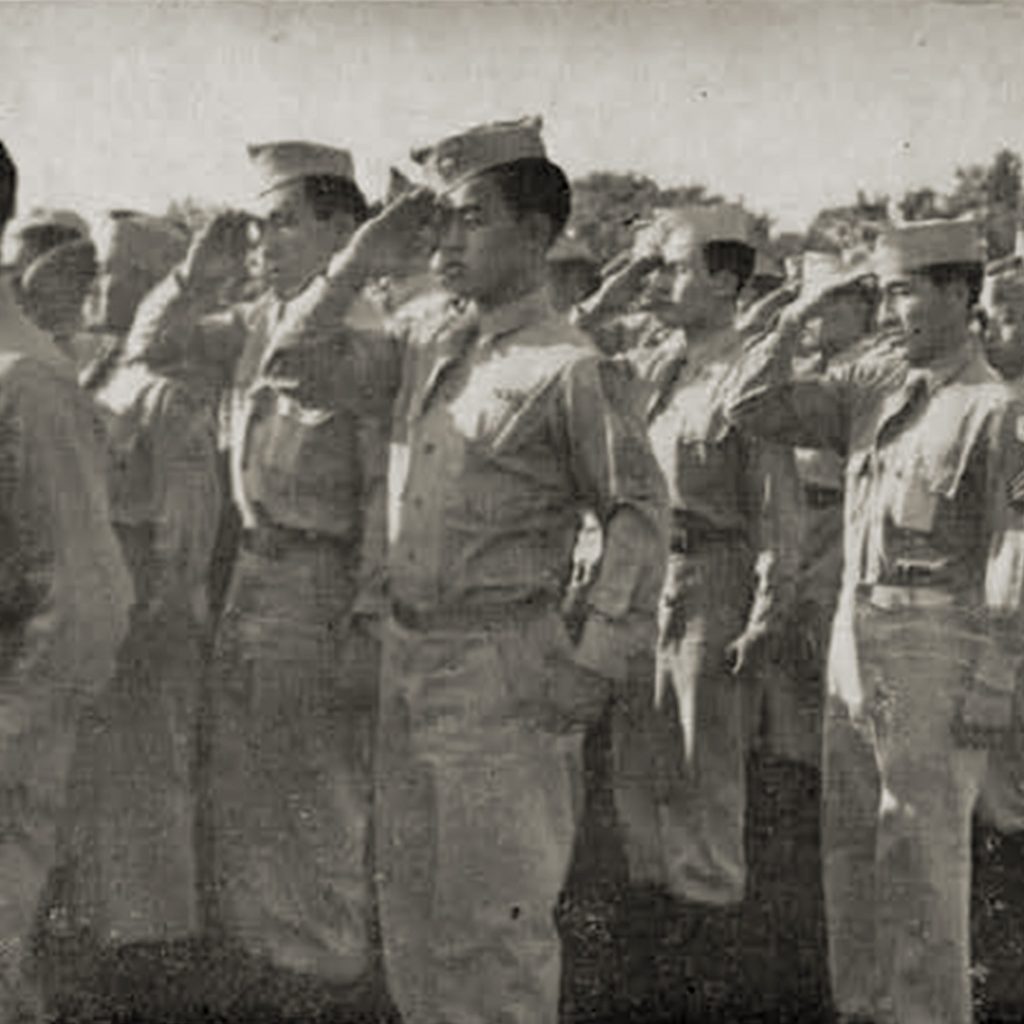 “Present Arms” was familiar command at School during Retreat and Commencement exercises.