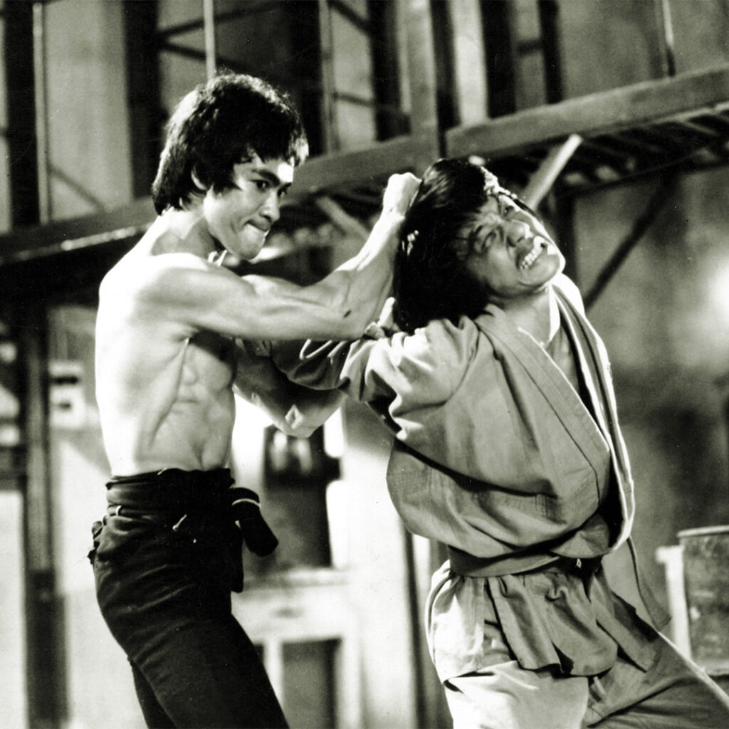 Bruce Lee and Jackie Chan in Enter the Dragon