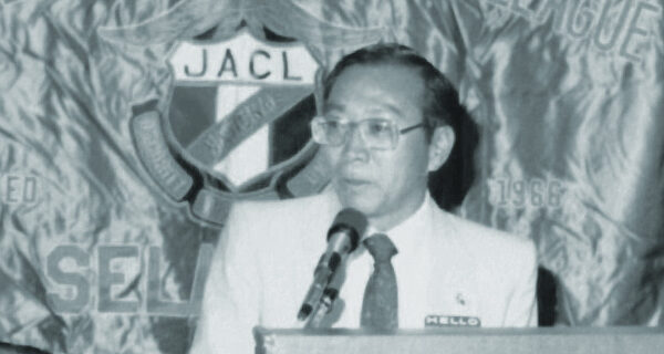 Hiroshi Kamei at JACL SELANOCO Installation, Feb 1981, photo courtesy Susan H. Kamei