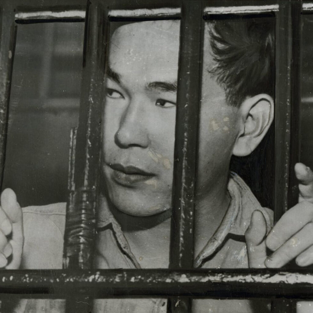 Tomoya Kawakita in a prison cell.