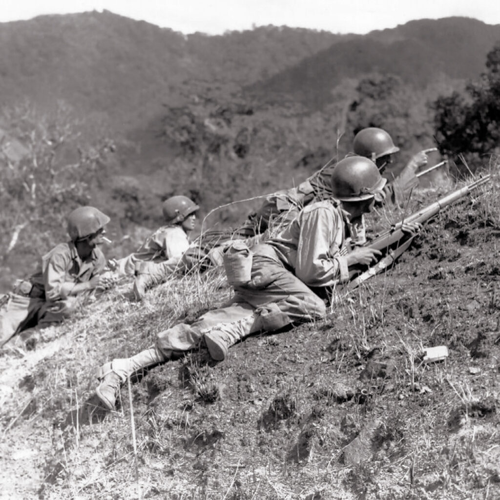 Battle in Luzon, Philippines.