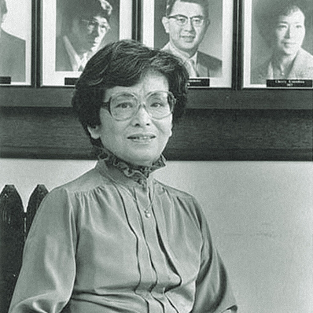 Cherry Kinoshita at JACL Seattle office, courtesy Kyle Kinoshita