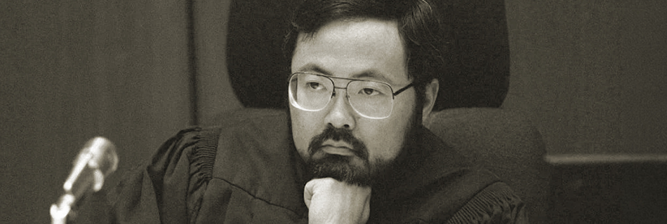 Judge Lance Ito listening in his court room