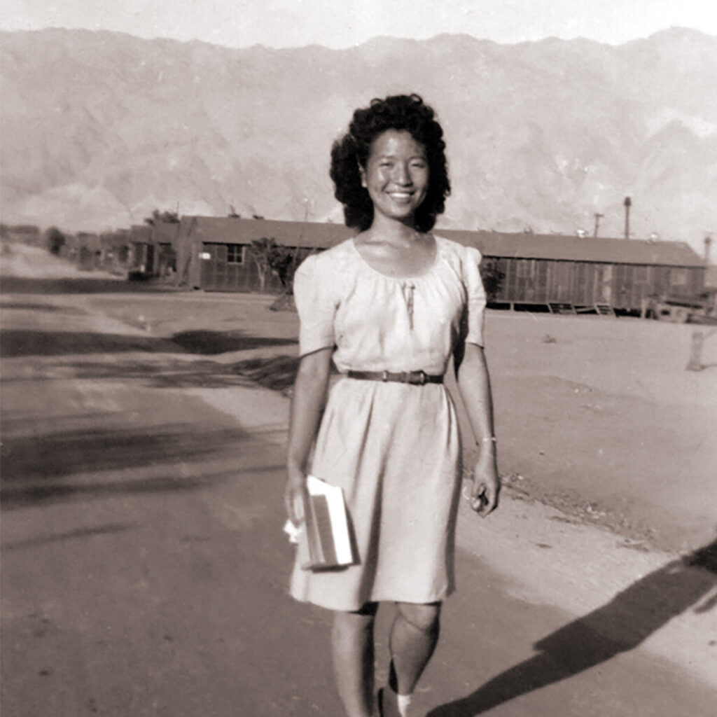 Momo Nagano, age 16, at Manzanar. Photo courtesy of Dan Kwong.