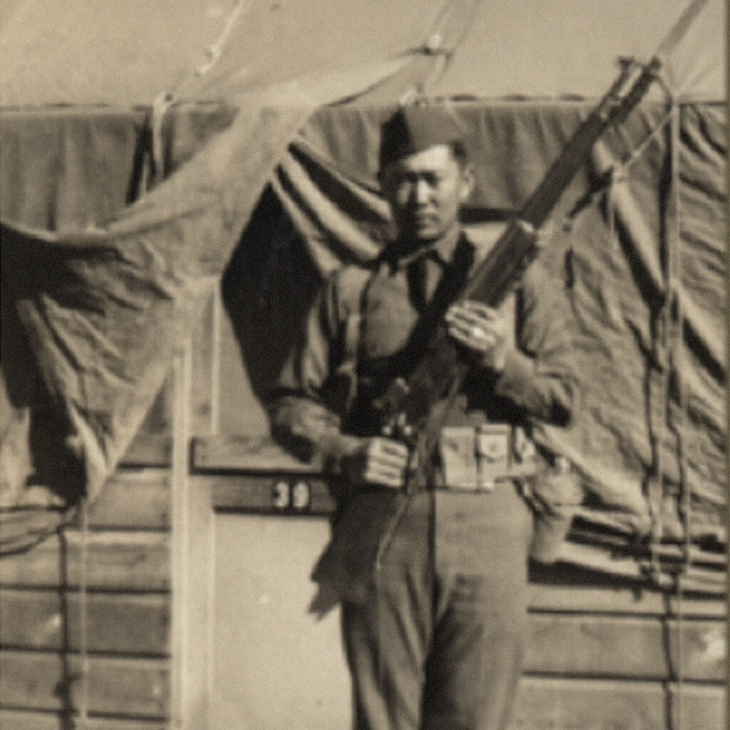 Ted Tanouye in basic training.