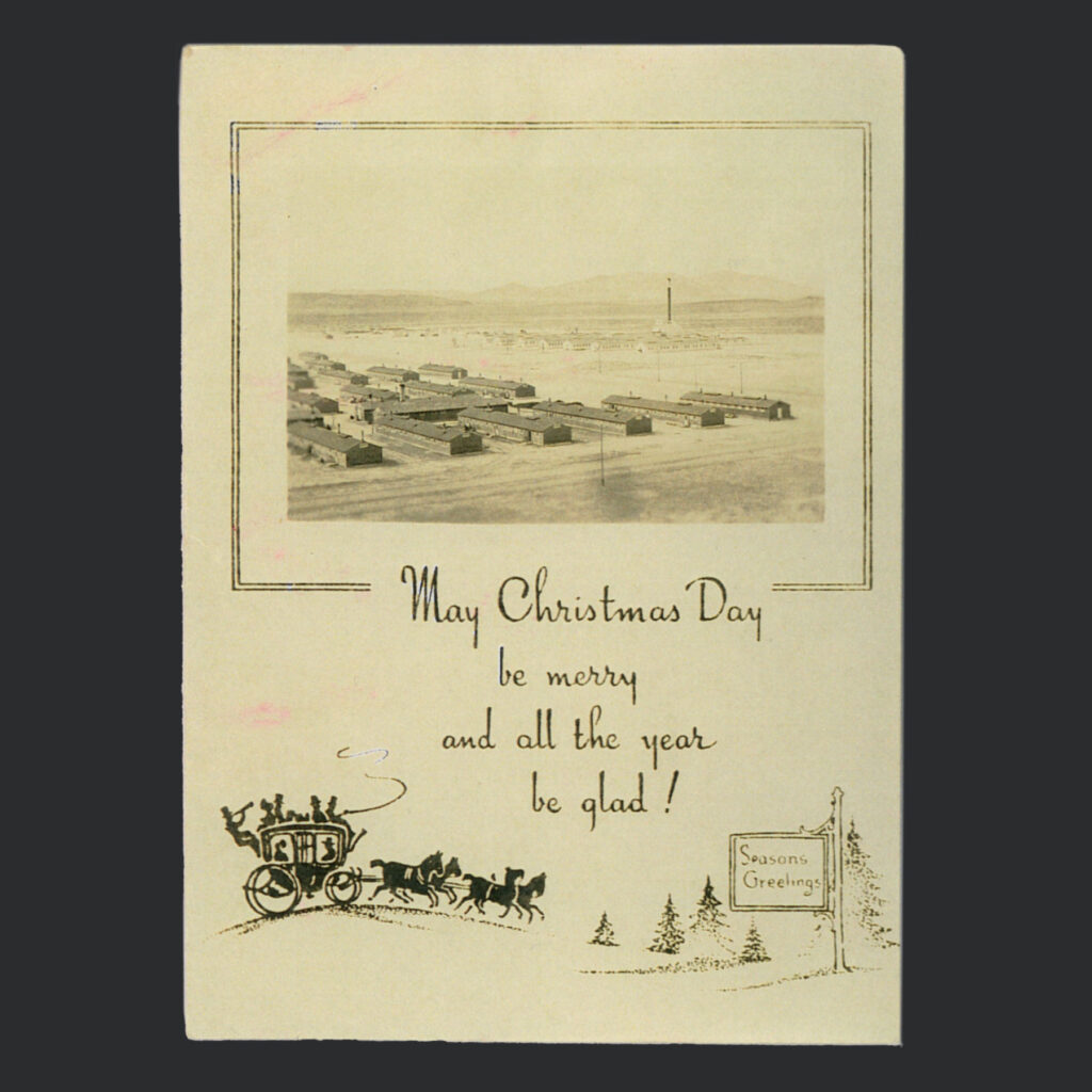 A Christmas card from Topaz concentration camp, courtesy Kitagawa Family, Densho
