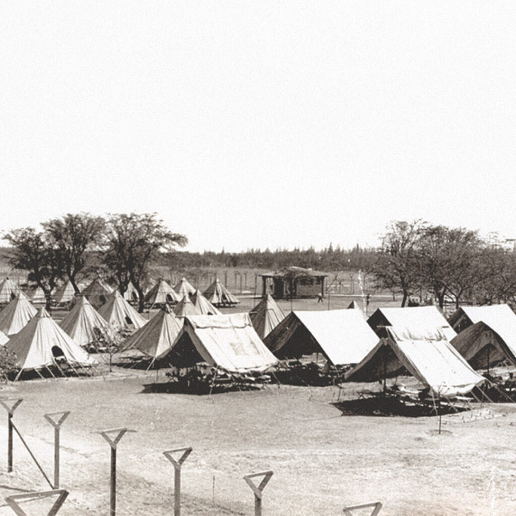 Tents at Sand Island Incarceration Camp