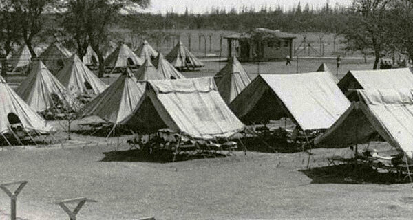 Tents at Sand Island Detention Center, Honolulu c1942