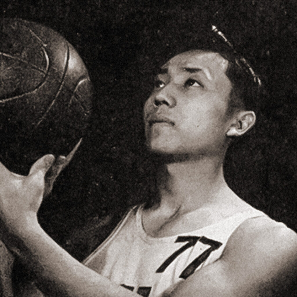 Wat Misaka at Weber College, wearing No. 77