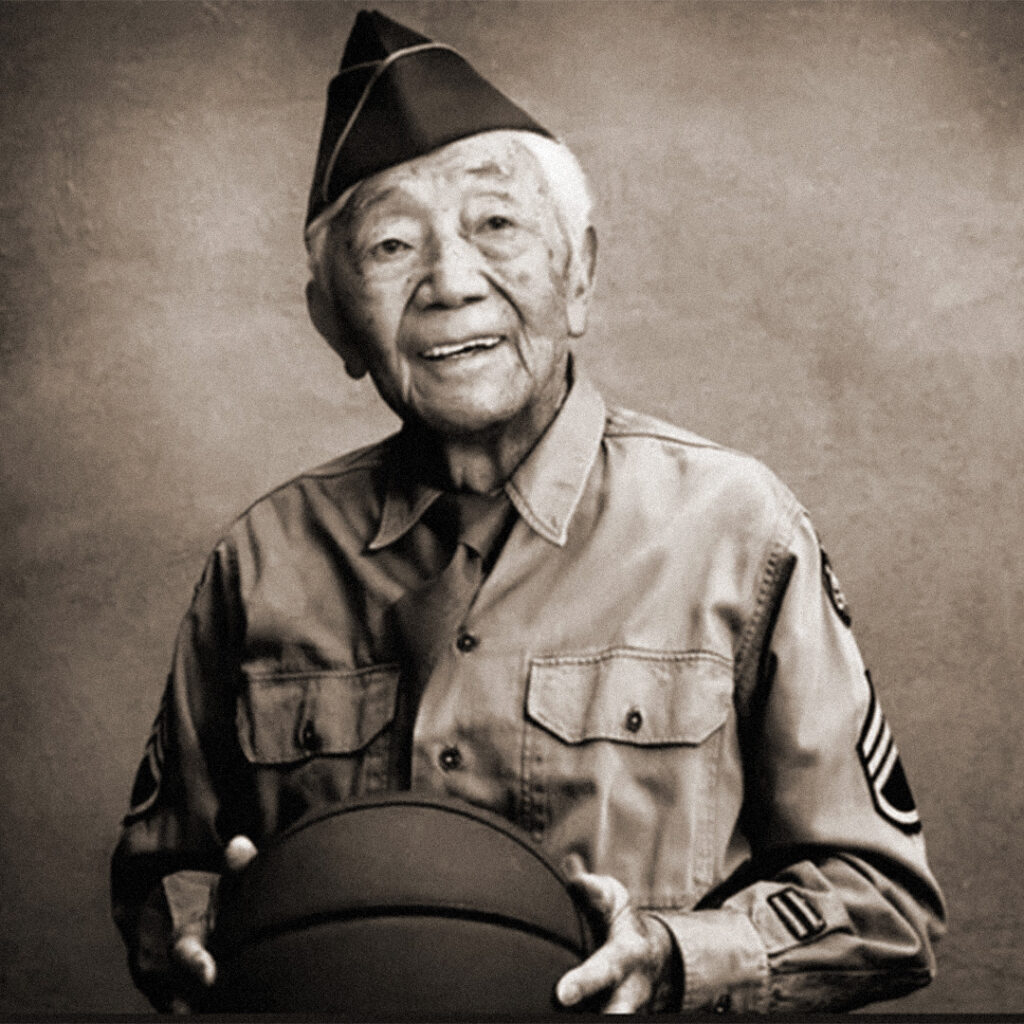 Wat Misaka, photographed by Shane Sato for “The Go For Broke Spirit,” an incredible series documenting Nisei WWII veterans.
