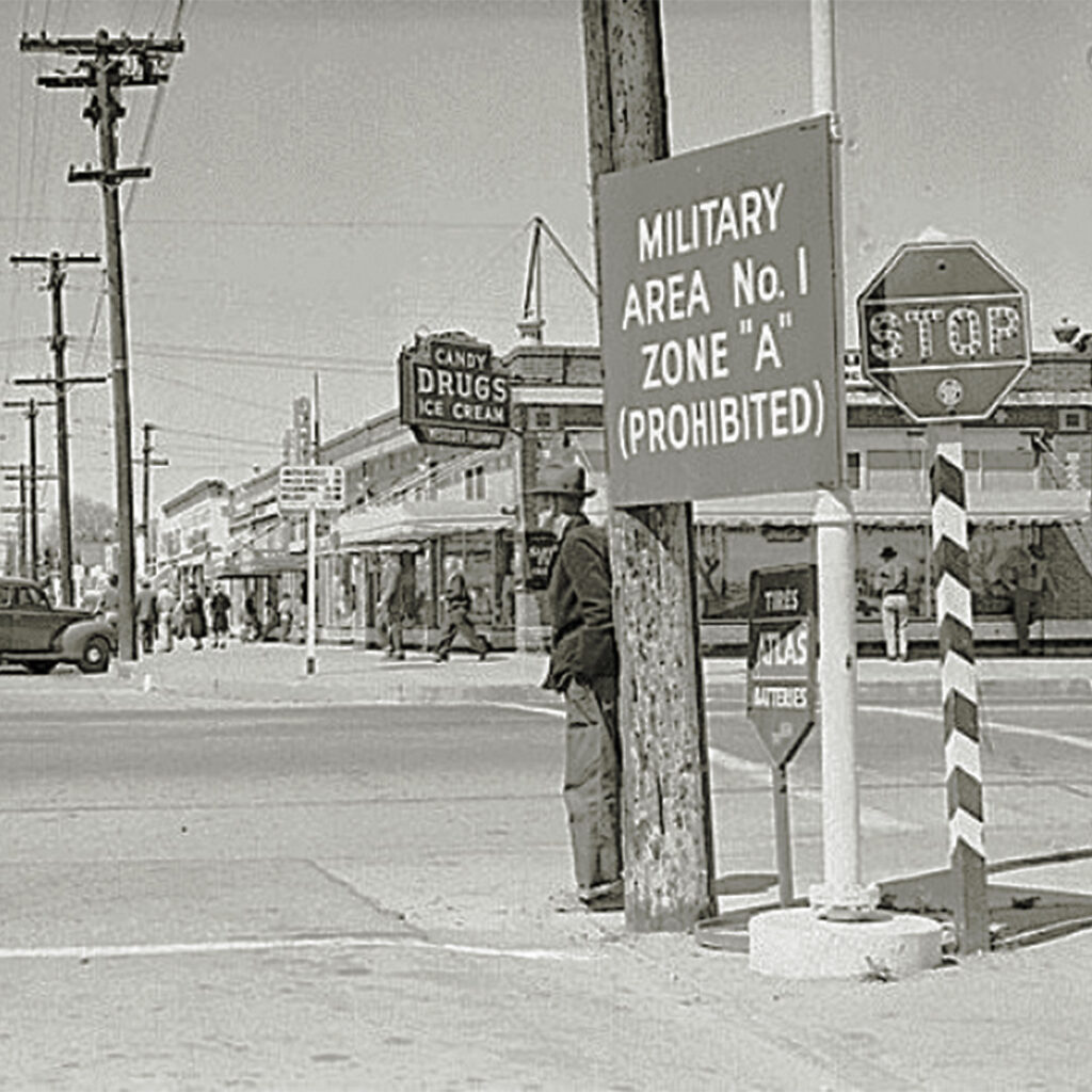 West Coast Exclusion Area sign