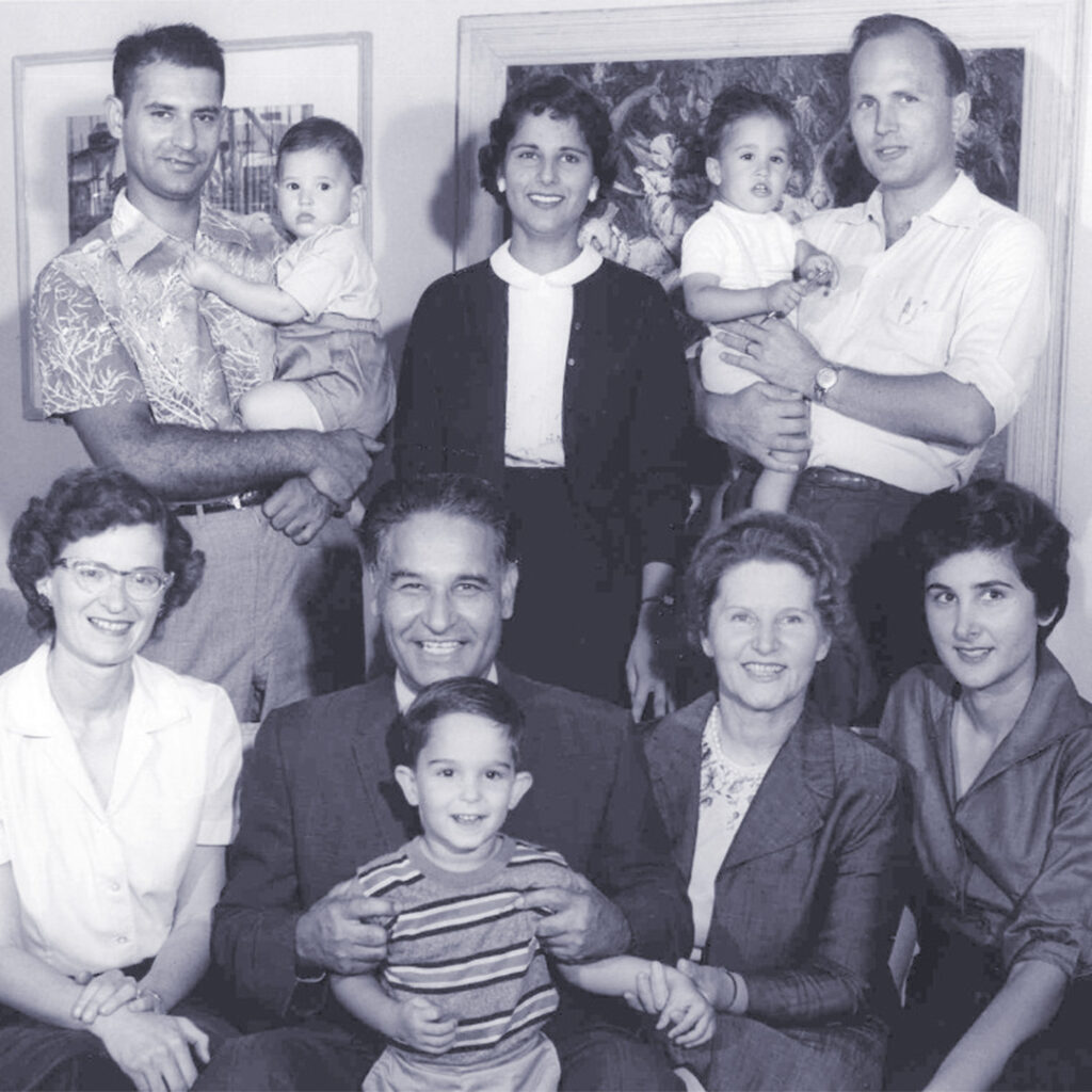 Dalip Singh Saund with his family in Hollywood