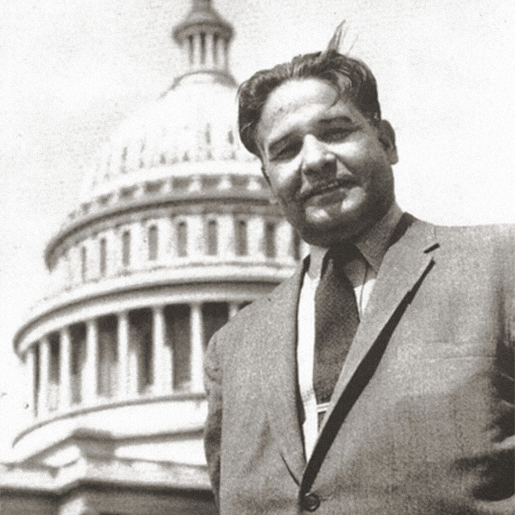 Dalip Singh Saund outside the U.S. Capitol.