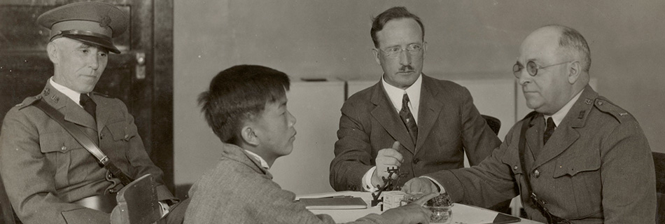 Immigration interview on Angel Island, July 1, 1939, NARA