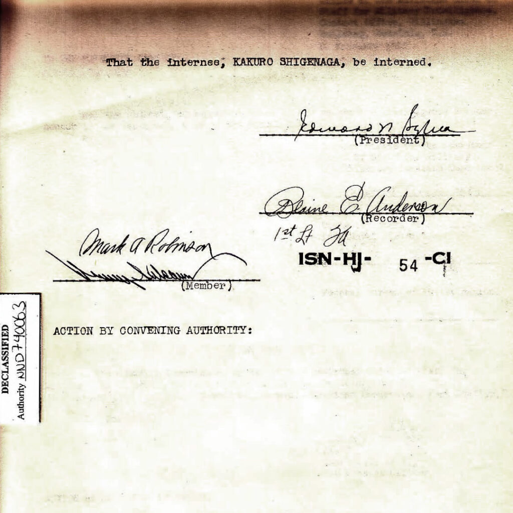 Page 9 of Kakuro Shigenaga Testimony Transcript