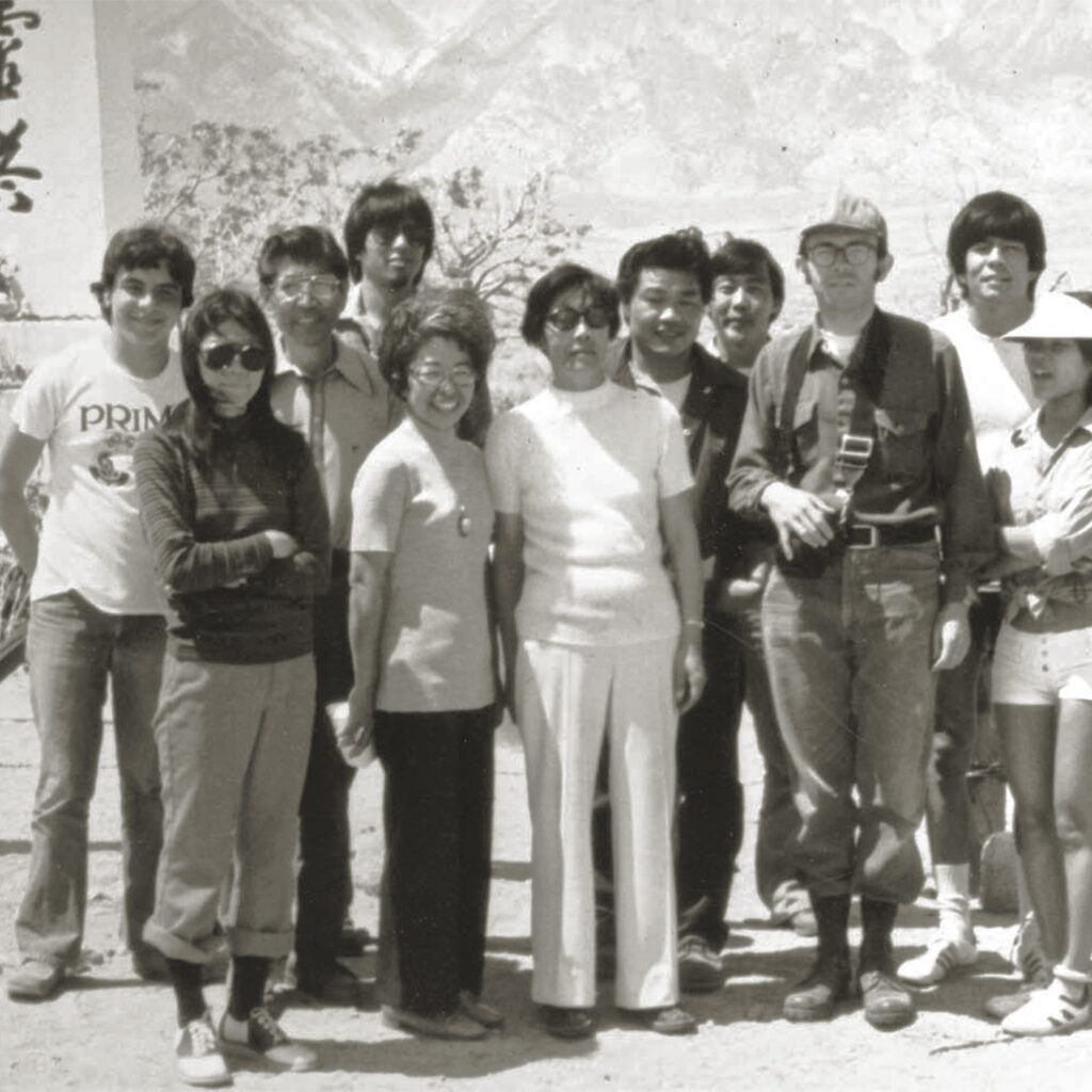 Sue Kunitomi Embrey at the Manzanar Pilgrimage in 1970s,