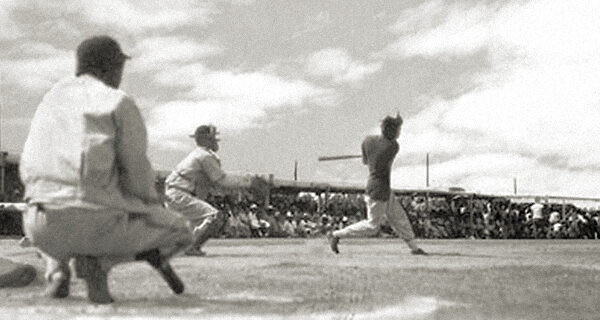 batter swinging at the Zenimura Field, courtesy of Kerry Yo Nakagawa