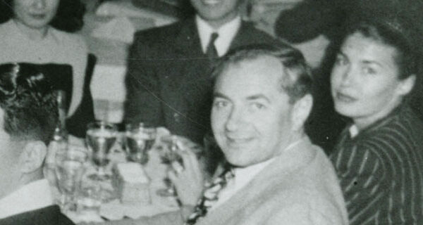 A.L. Wirin at Dinner celebrating overturning of wartime convictions, April 4, 1946, courtesy of Densho / the Frank Abe Collection