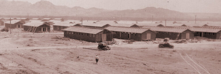 construction of camp 1 at Poston, AZ, April 24, 1942, NARA