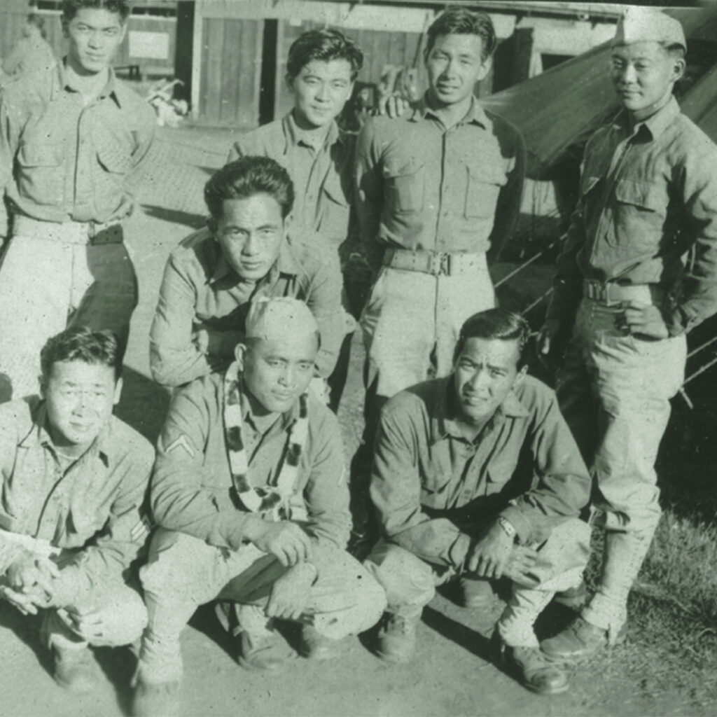 Members of the Hawaii Provisional Infantry Battalion, 100th Infantry Battalion Veterans (Club 100)